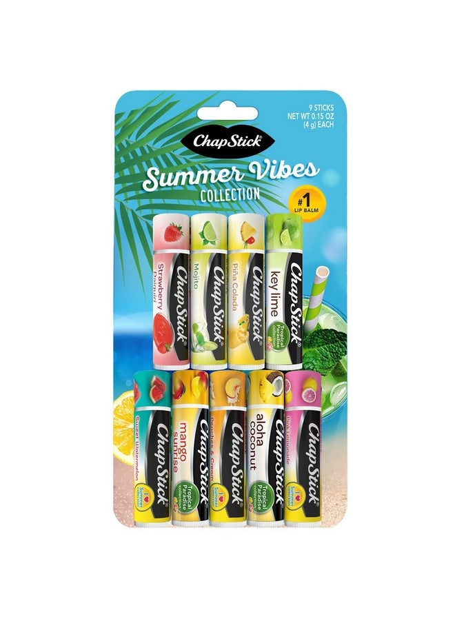 chapstick ChapStick Summer Vibes Collection - Tropical Paradise, Mocktail, and I Love Summer Lip Balm Collections, 0.15 Oz Ea (9 Piece Set)  - Image 1