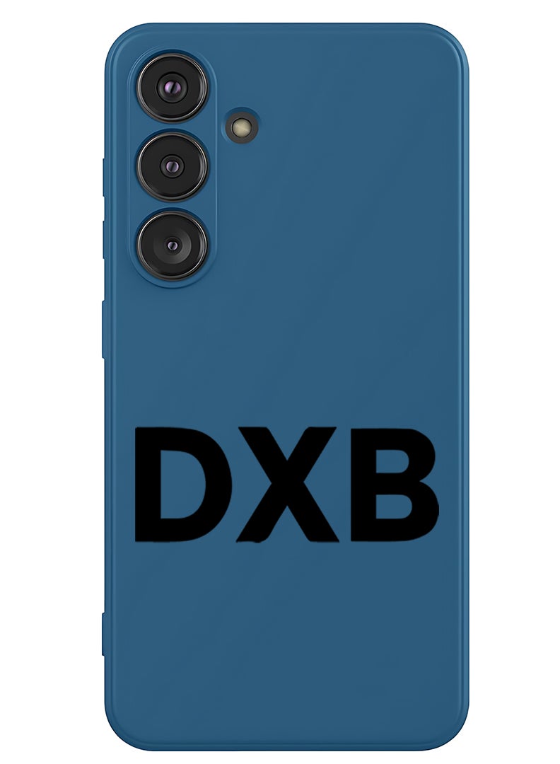 Theodor Protective Slim Fit Case Liquid Silicone Cover with Full Body Protection Anti-Scratch Shockproof Case For Samsung Galaxy S25 (Blue) - DXB - Black - Image 1