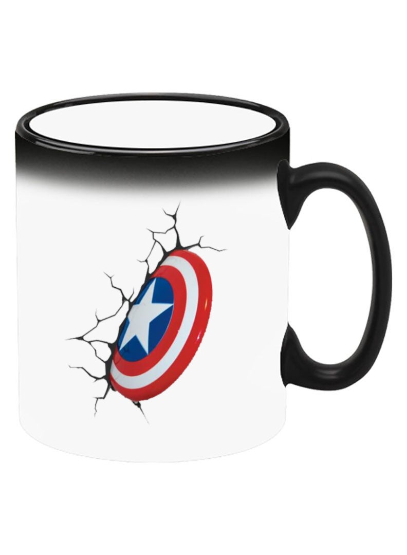Theodor Color Changing Heat Sensitive Ceramic Mug, Image Revealed When HOT Liquid is Added! Captain America Shield - Image 2