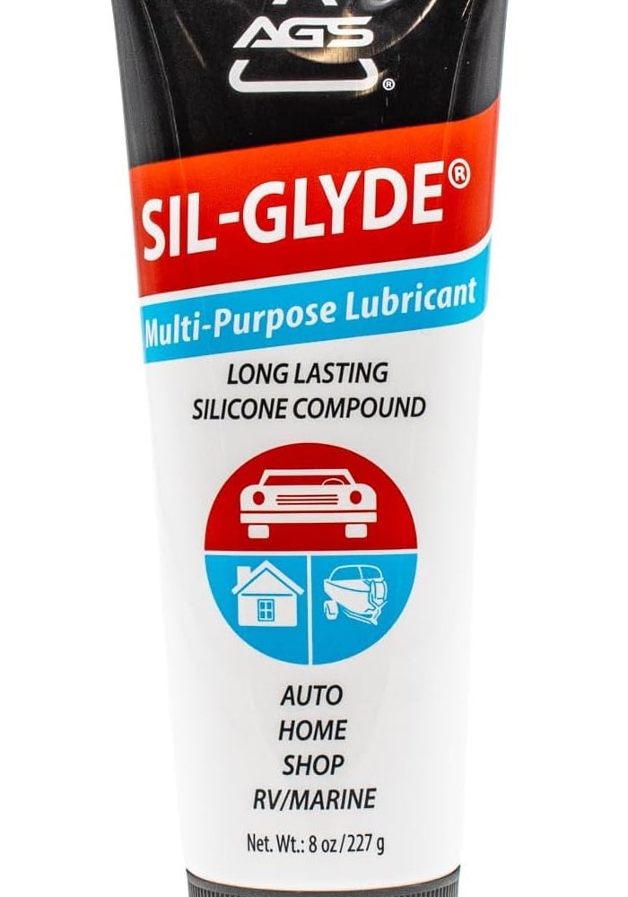 Nan AGS Automotive Solutions SILGlyde MultiPurpose AllWeather Lubricating Compound for All Surfaces 8 oz Tube Versitle MultiPurpose Lubrication All Weather Auto Home Farm and Shop - Image 1