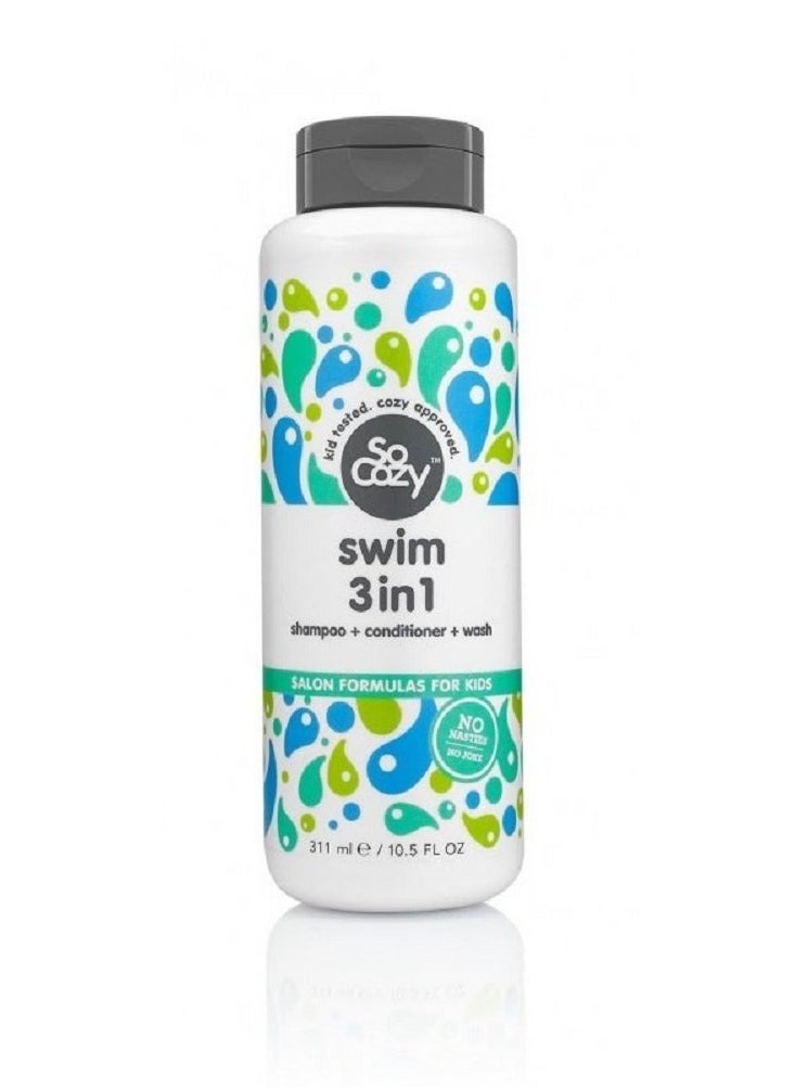 SO COZY SoCozy Splash Swim 3 in 1 Shampoo + Conditioner + Wash, 10.5 Ounce ( Pack May Vary ) 