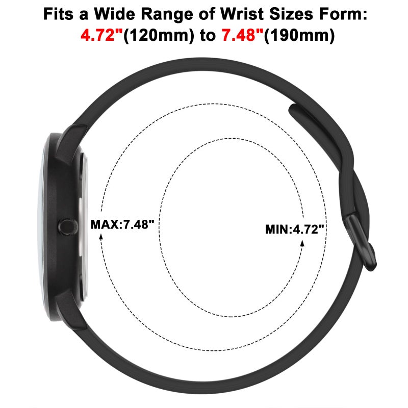 Asan Ge Waterproof Nurse Watch for Nurse,Medical Professionals,Students,Doctors,Women Men - Nursing Watch Military Time Luminouse Easy to Read Dial 24 Hour with Second Hand(Black White) - Image 4