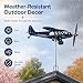 SDFRT Blue Airplane Weathervane Kinetic Metal Wind Spinners for Yard and Garden 3D Kinetic Wind Spinner Wind Catchers Sculpture Airplane Weathervane Metal Wind Spinner 28 x 32 cm - Image 2