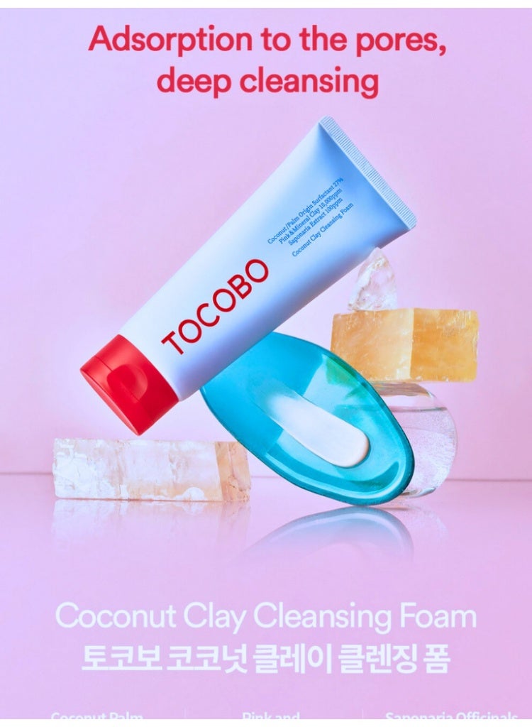 TOCOBO Coconut Clay Cleansing Foam for Deep Pore Purifying & Excess Sebum Control - Image 3