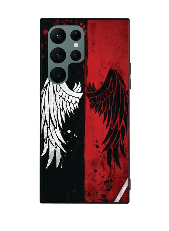 VR CREATIVE Protective Case Cover For Samsung Galaxy S22 Ultra 5G Wings Design Multicolour - Image 1