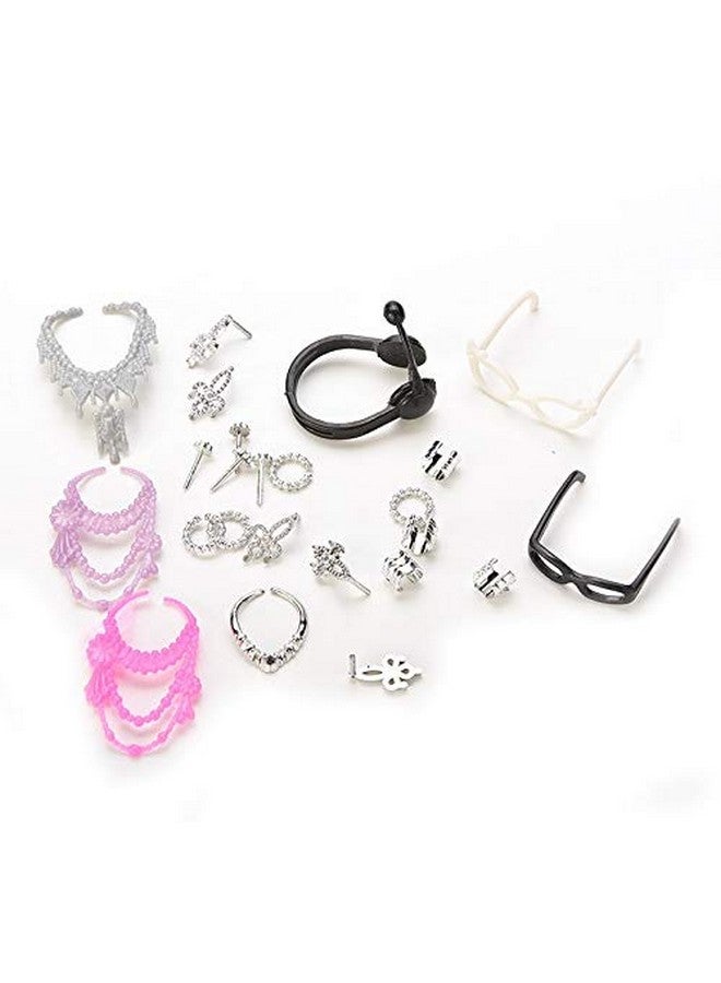 أي دريم مجموعة إكسسوارات الدمية آي دريم (40 قطعة) تتضمن أحذية وحقائب ومرآة وشماعات بلاستيكية ومشط وسوار وأكثر للدمى هدية مثالية لمحبي الدمى وهواة الجمع، متعددة الألوان - Image 3