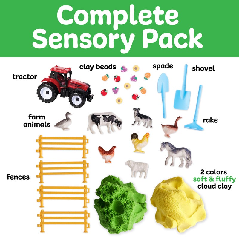 Creativity for Kids Sensory Pack: Farm, Sensory Toys for Toddlers 3-4+, Pretend Play Farm Animals Toys, Toddler Travel Activities - Image 3