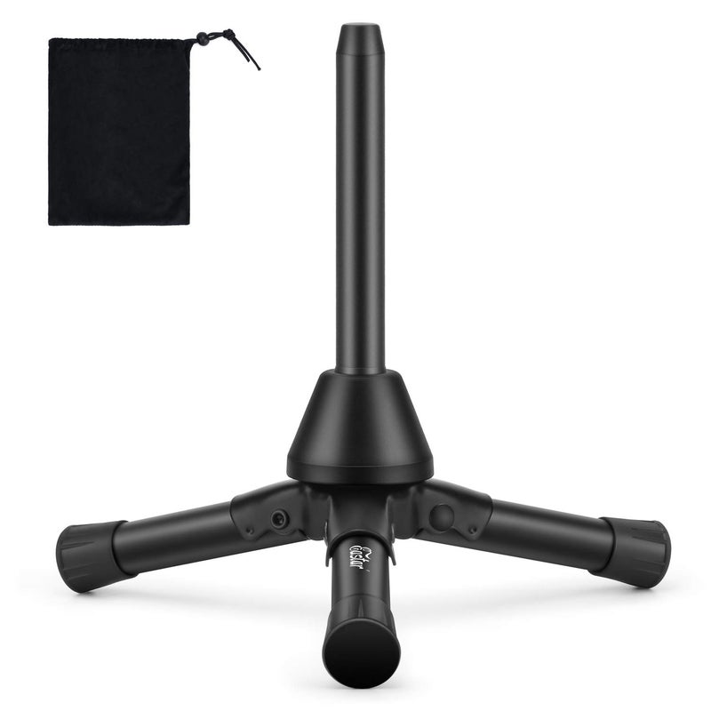 Eastar Flute Clarinet Stand Portable Tripod Double Purpose Stand Holder for Flute Woodwind Instrument with Flannel Bag, EST-005