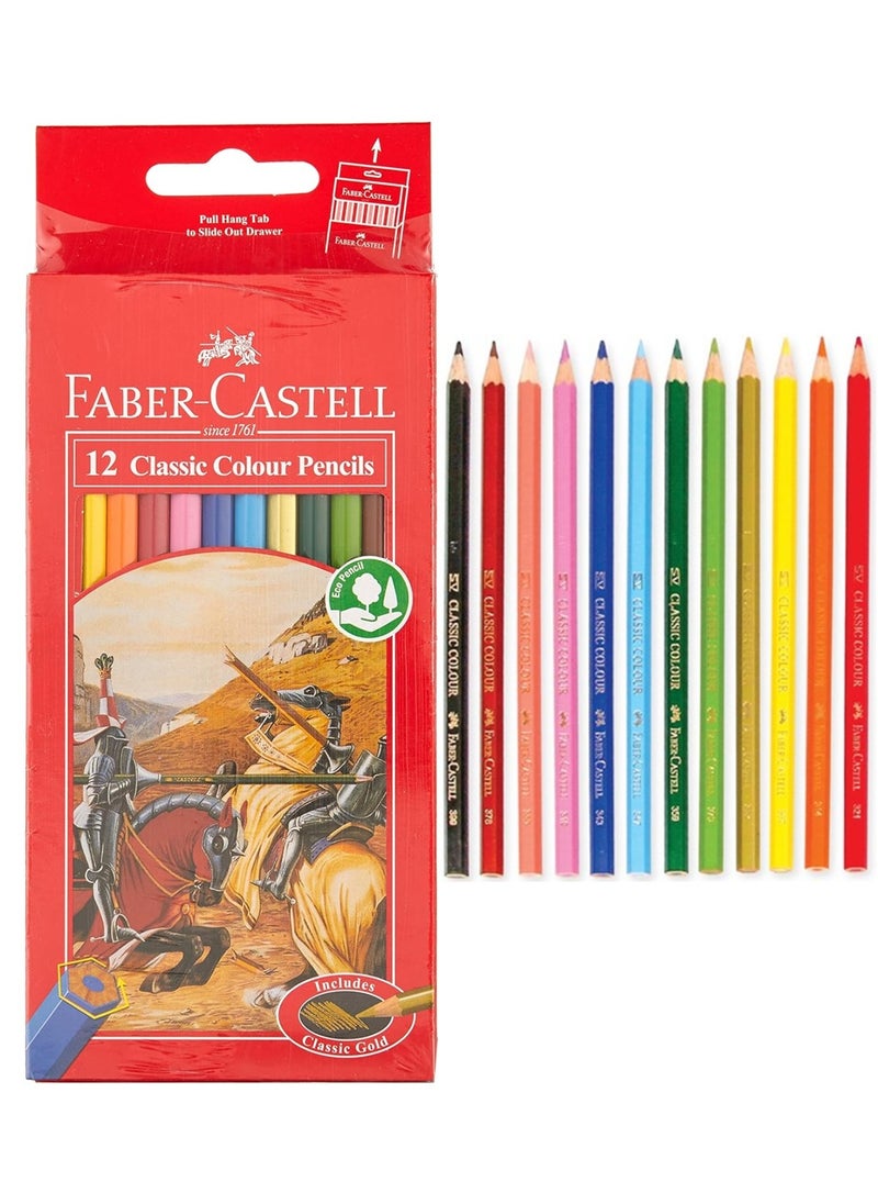 FABER-CASTELL 12-Piece Classic Colour Pencils Multicolour  - Image 1