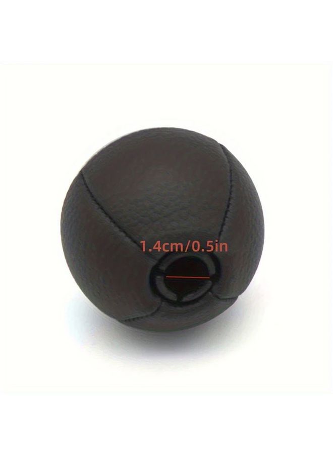 Red 5 Speed Manual Gear Shift Knob Ergonomic Design Faux Leather Metal Car Interior Upgrade - Image 3