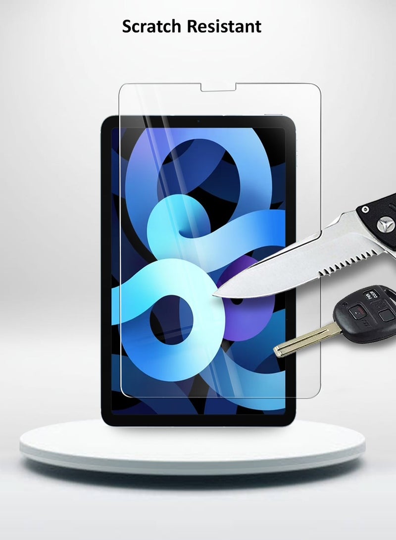OMAKER واقي شاشة زجاجي مقوى عالي الدقة لجهاز Apple iPad Air 4/5 (2020، 2022 الجيل الرابع/الخامس 10.9 بوصة) مضاد للانعكاس ومضاد للفقاعات وصلابة 9H 0.26 مم وحواف مستديرة وسهولة التركيب - Image 5