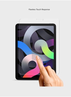 OMAKER واقي شاشة زجاجي مقوى عالي الدقة لجهاز Apple iPad Air 4/5 (2020، 2022 الجيل الرابع/الخامس 10.9 بوصة) مضاد للانعكاس ومضاد للفقاعات وصلابة 9H 0.26 مم وحواف مستديرة وسهولة التركيب  - Image 5
