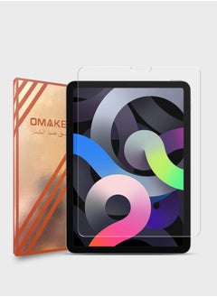 OMAKER واقي شاشة زجاجي مقوى عالي الدقة لجهاز Apple iPad Air 4/5 (2020، 2022 الجيل الرابع/الخامس 10.9 بوصة) مضاد للانعكاس ومضاد للفقاعات وصلابة 9H 0.26 مم وحواف مستديرة وسهولة التركيب  - Image 1