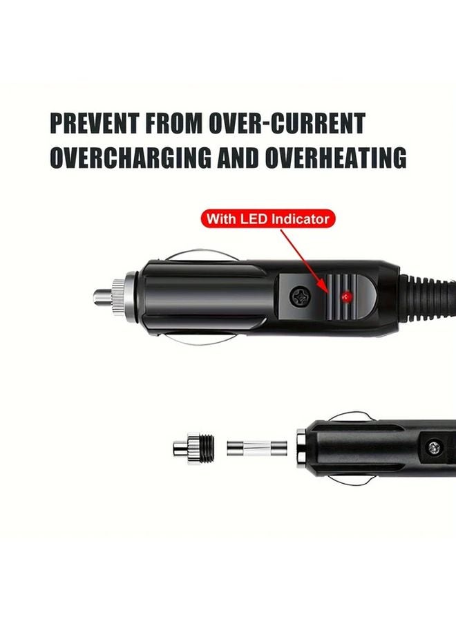 2pcs Male 15A Car Plug Socket with Fuse LED Lighter - Image 5