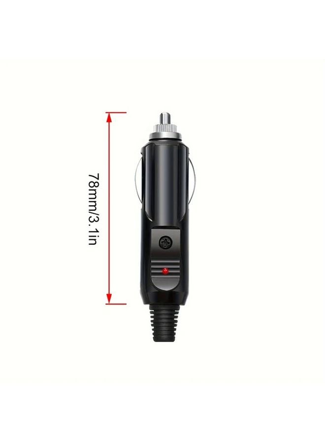 2pcs Male 15A Car Plug Socket with Fuse LED Lighter - Image 2