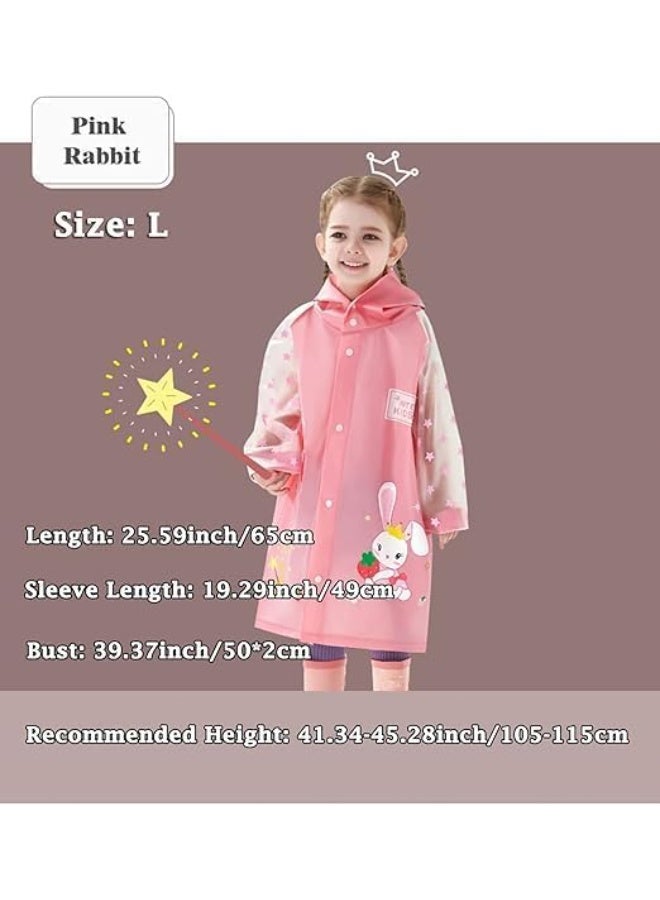 Kids Rain Poncho, Children's Raincoats, Kids Raincoat, Girls Boys Reusable Rain Poncho Jacket, with Hood Toddler, Breathable and Durable, for Camping and Other Outdoor Activities - Image 2