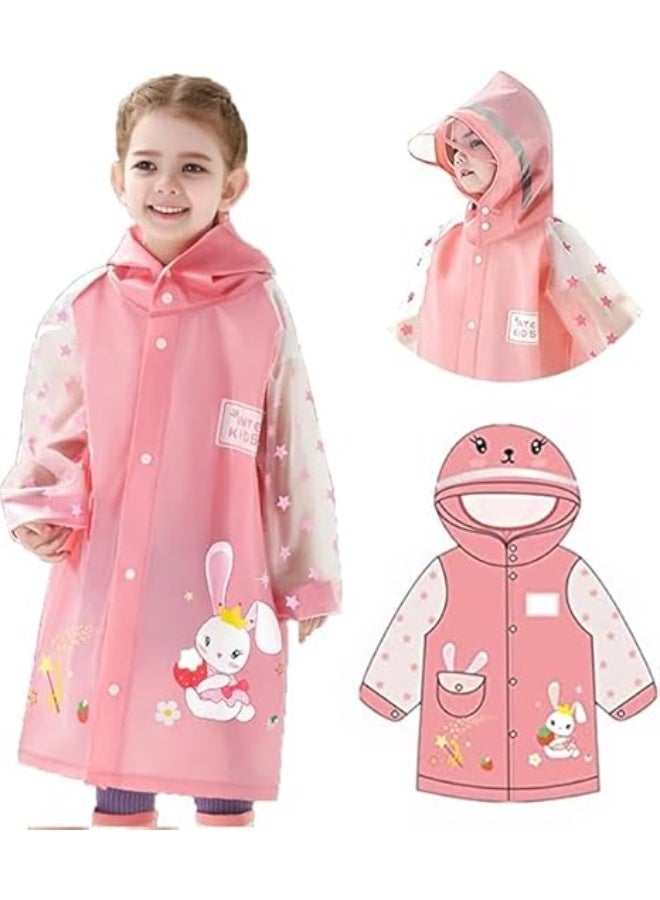 Kids Rain Poncho, Children's Raincoats, Kids Raincoat, Girls Boys Reusable Rain Poncho Jacket, with Hood Toddler, Breathable and Durable, for Camping and Other Outdoor Activities - Image 3
