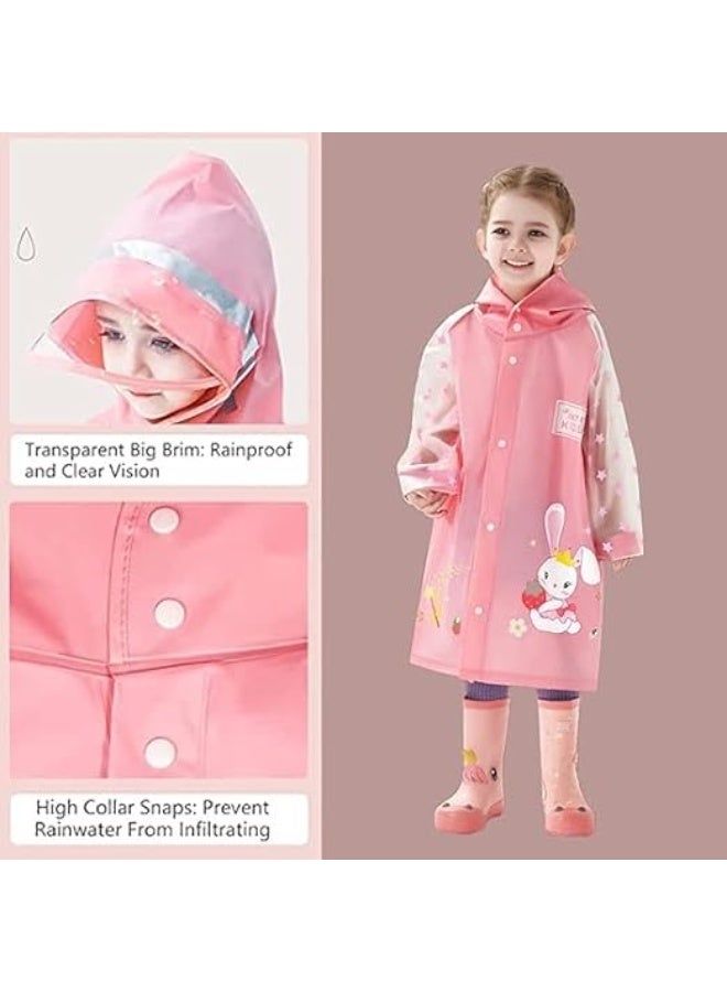 Kids Rain Poncho, Children's Raincoats, Kids Raincoat, Girls Boys Reusable Rain Poncho Jacket, with Hood Toddler, Breathable and Durable, for Camping and Other Outdoor Activities - Image 5