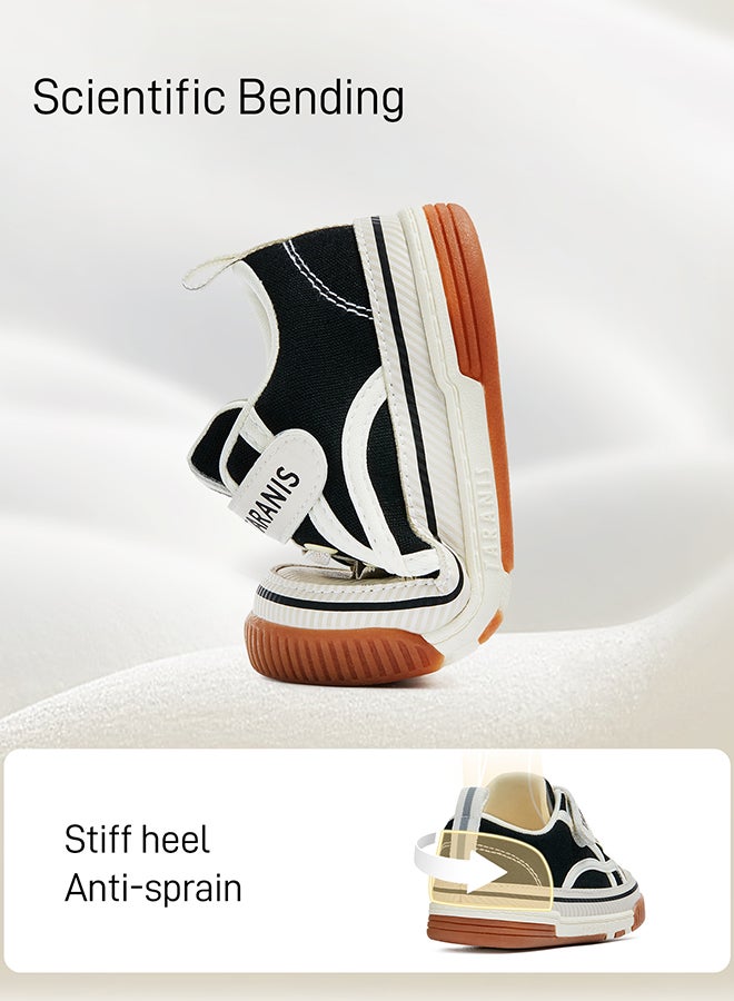 تارانيس حذاء تارانيس للأطفال مخطط باللونين الأسود والأبيض، حذاء رياضي كلاسيكي للأطفال الصغار باللونين الأبيض والأسود - Image 1