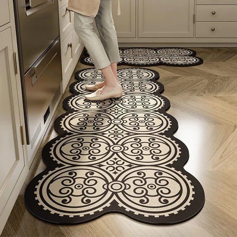 NIRVITTHAL 2 Pcs Kitchen Mats Waterproof Memory Foam Kitchen Rugs Standing Desk Mat Floor Mats Comfort Runner Rug Carpets for Kitchen Floor 120 40 cm 40 60 cm Retro - Image 1