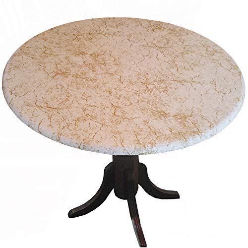 TABLE MAGIC Alabaster Top Fitted Vinyl Tablecloth,tablecover, Table Cover for Indoor Outdoor use. - Image 1