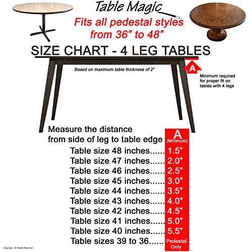 TABLE MAGIC Alabaster Top Fitted Vinyl Tablecloth,tablecover, Table Cover for Indoor Outdoor use. - Image 4