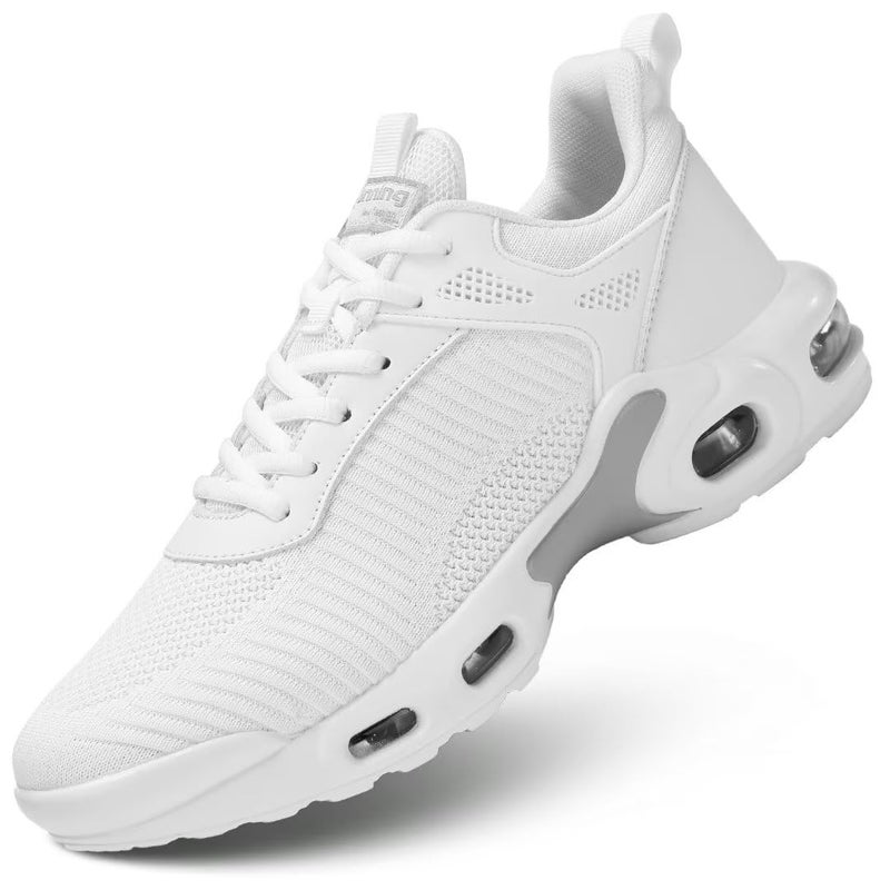 Kapsen Mens Air Running Shoes Lightweight Breathable Mesh Fashion Sneakers Workout Sports Shoes White Size 85