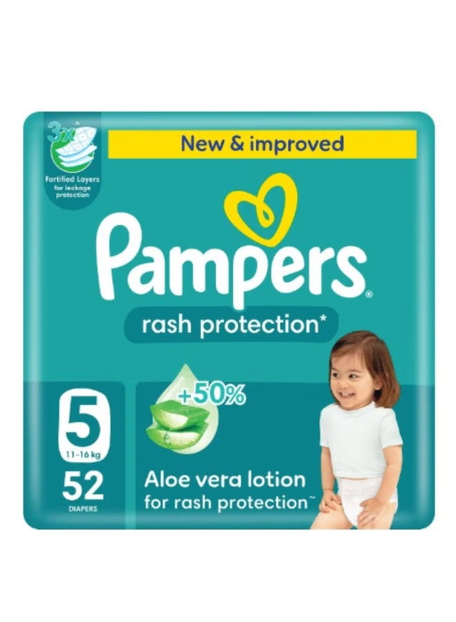 Aloe Vera Taped Diapers Size 5 Mega Pack 52 Count
