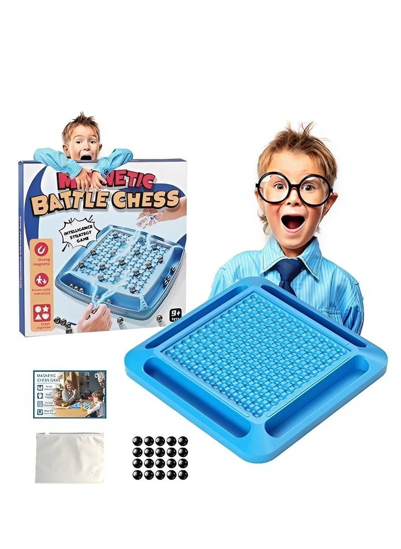 Generic Magnetic chess game, new multiplayer magnetic chess games with stones, fun family magnetic game set for tabletop - portable chess board for kids and adults 32 pieces  - Image 1