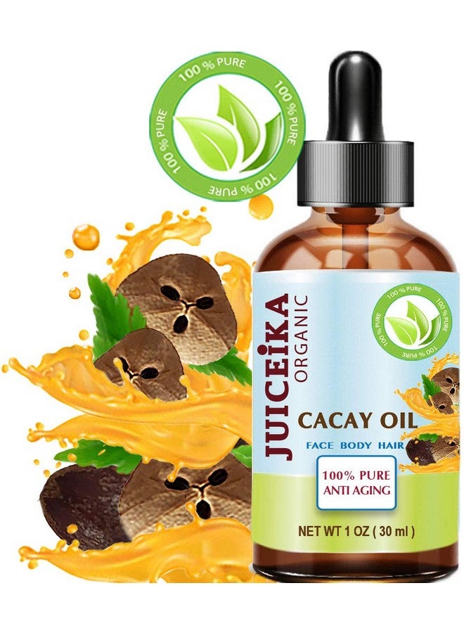 juiceika Cacay Oil 100% Pure Natural Virgin Unrefined Coldpressed Carrier Oil 1 Fl Oz 30 Ml For Face Skin Body Hair Lip Nails - Image 2