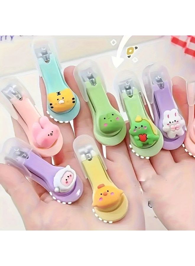 أرنب صغير مقص أظافر من الفولاذ المقاوم للصدأ بحافة مقعرة آمن للسفر والتخييم - Image 3