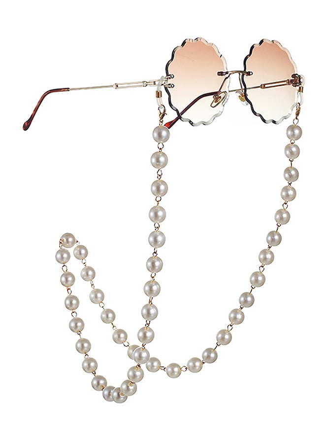 Generic Pearl Beaded Eyeglass Chain With 2-Piece Silicone Anti-Slip Ring - Image 3
