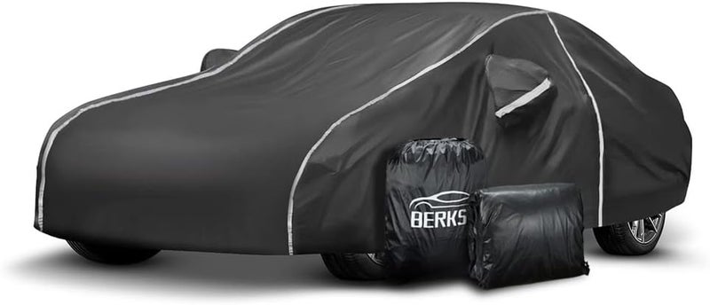 BERKSYDE Waterproof Car Cover for 2004-2024 BMW 5 Series M5 M550i 528i 530i 530e 535i 535d 540i 550i - All Weather 6 Layers with Storage Bag - Image 1