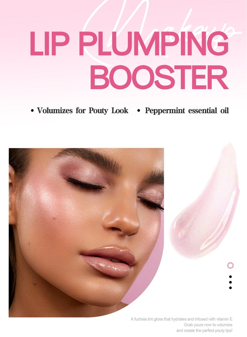 Handaiyan Lip Gloss- Lips Plumper Hyaluronic Acid, Moisturizing, Light High Shine, Non-Sticky,Soften And Condition,Crushed Diamonds, Nude Stain Lips Treatment ,Glow,Oil,Glaze,Balm,Glitter Lifter Glosses Tubes - Image 3
