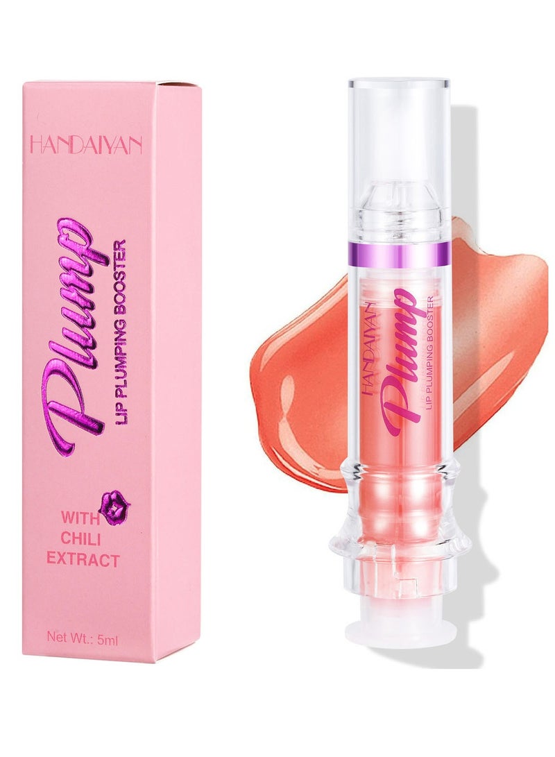Handaiyan Lip Gloss- Lips Plumper Hyaluronic Acid, Moisturizing, Light High Shine, Non-Sticky,Soften And Condition,Crushed Diamonds, Nude Stain Lips Treatment ,Glow,Oil,Glaze,Balm,Glitter Lifter Glosses Tubes - Image 1