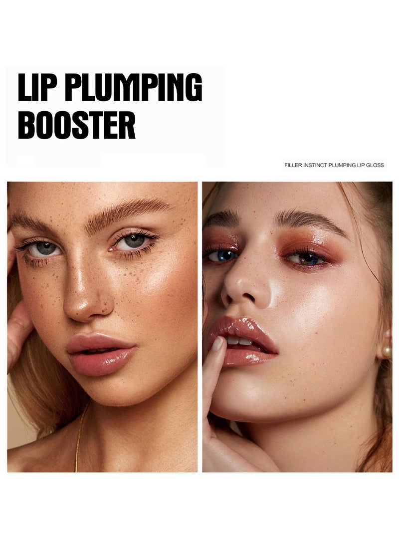 Handaiyan Lip Gloss- Lips Plumper Hyaluronic Acid, Moisturizing, Light High Shine, Non-Sticky,Soften And Condition,Crushed Diamonds, Nude Stain Lips Treatment ,Glow,Oil,Glaze,Balm,Glitter Lifter Glosses Tubes - Image 4