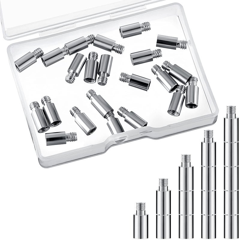 Hotop 20 Pieces Albumscrapbook Extension Posts Screws Album Extension Replacements for Postbound Refillable Photo Album Compatible with Photo Albums12 mm 047 Inch 