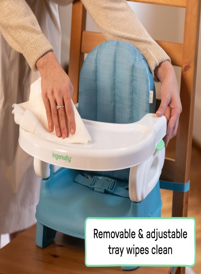 Ingenuity Deluxe Comfort Folding Baby Booster - Adjustable Height - Cushioned - Lightweight, Teal - 6M-3Y - Image 4