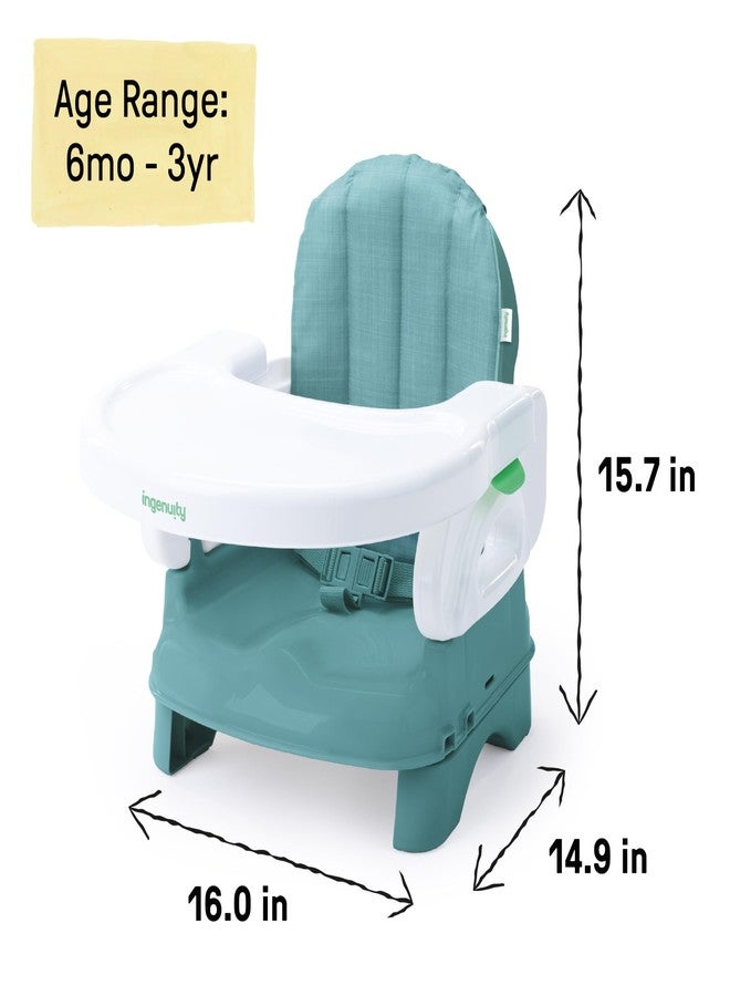 Ingenuity Deluxe Comfort Folding Baby Booster - Adjustable Height - Cushioned - Lightweight, Teal - 6M-3Y - Image 5