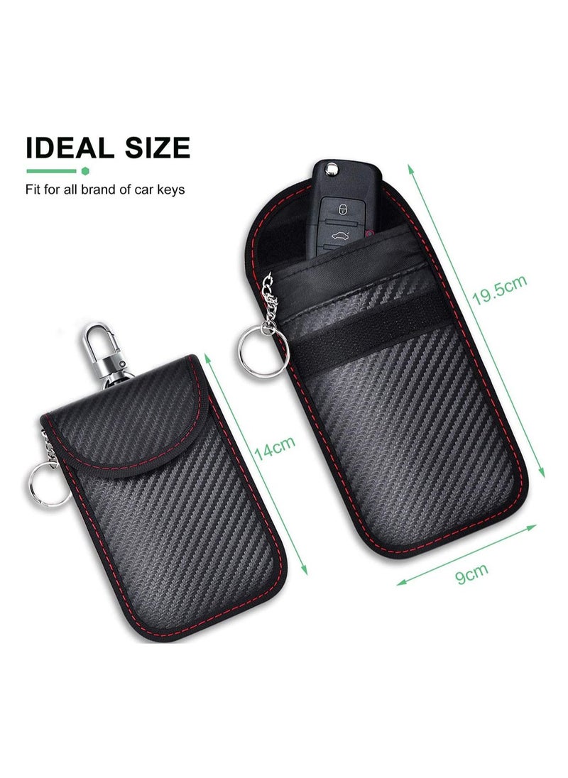 SYOSI - 2 Car Key Signal Blocker Pouch Faraday Bag for Car Keys Key Pouch Keyless Signal Blocking Key Case Anti Theft Remote Entry Smart Fobs Protection 2 Pack Cage Protector Car Signal Blocking - Image 1