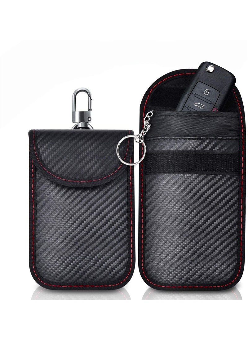 SYOSI - 2 Car Key Signal Blocker Pouch Faraday Bag for Car Keys Key Pouch Keyless Signal Blocking Key Case Anti Theft Remote Entry Smart Fobs Protection 2 Pack Cage Protector Car Signal Blocking - Image 1