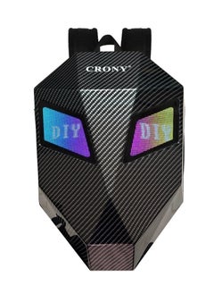 Crony CRONY Iron Man Carbon fiber LED Display Backpack Upgrade Iron Man LED Backpack Screen Knight Motorcycle Backpack Cool Travel Bag Scooter Bag  - Image 1