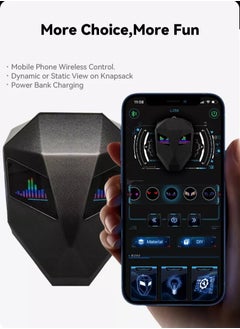 Crony CRONY Iron Man Carbon fiber LED Display Backpack Upgrade Iron Man LED Backpack Screen Knight Motorcycle Backpack Cool Travel Bag Scooter Bag  - Image 3