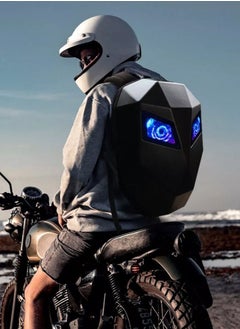 Crony CRONY Iron Man Carbon fiber LED Display Backpack Upgrade Iron Man LED Backpack Screen Knight Motorcycle Backpack Cool Travel Bag Scooter Bag  - Image 4