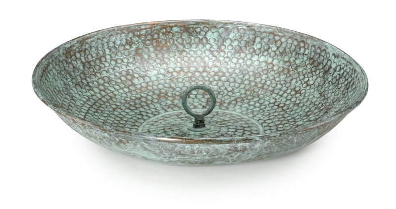 Good Directions 479V1 Rain Chain Basin Large 1612 Inch Diameter 4 Inches High Blue Verde Copper