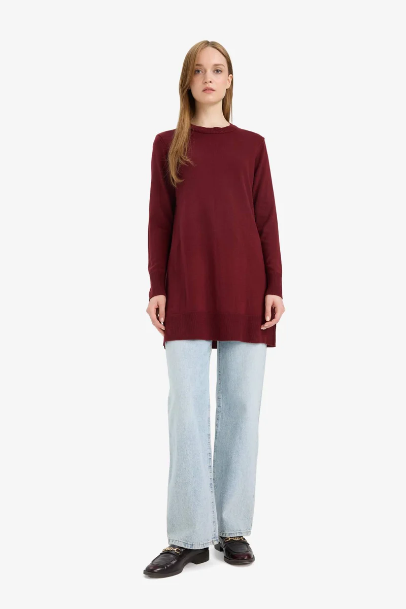 Defacto Regular Fit Slit Basic Long Sleeve Tunic