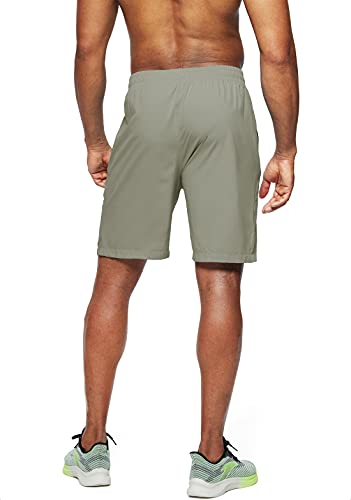 Pudolla Men's Workout Running Shorts Lightweight Gym Athletic Shorts for Men with Zipper Pockets (Aloe Green X-Large) - Image 3