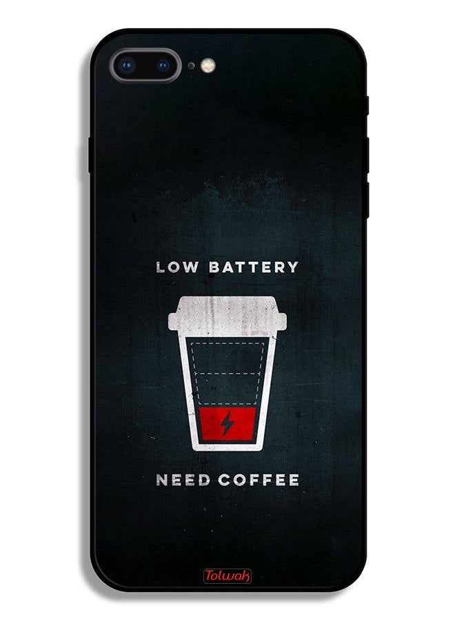 Tolwak Apple iPhone 7 Plus Protective Case Low Battery Need Coffee  - Image 2