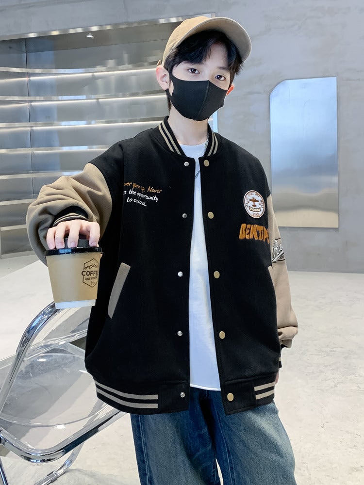 Spring Children'S Wear All-Match New Arrival Children'S Wear Boy'S Denim Outer Suit Fried Street Handsome Mid-Size Children'S Spring Wear Coat Trendy - Image 2