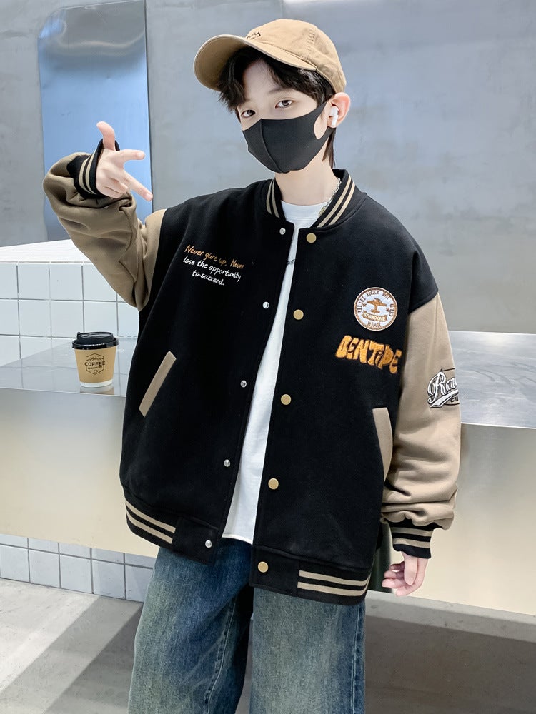 Spring Children'S Wear All-Match New Arrival Children'S Wear Boy'S Denim Outer Suit Fried Street Handsome Mid-Size Children'S Spring Wear Coat Trendy - Image 3
